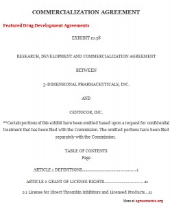 Commercialization Agreement