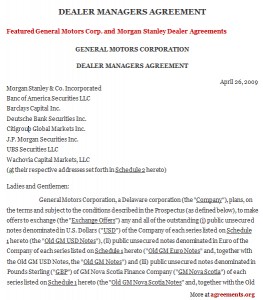 Dealers Managers Agreement