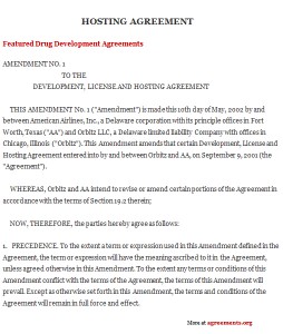 Hosting Agreement - agreements.org