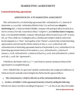 Marketing Agreement