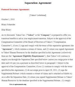 Severance Agreement and Separation Agreement