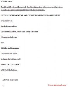 License, Development and Commercialization Agreement