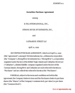 Securities Purchase Agreement