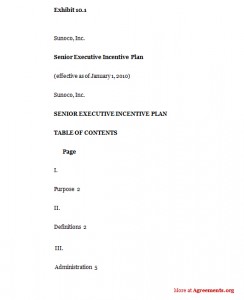 Senior Executive Incentive Plan