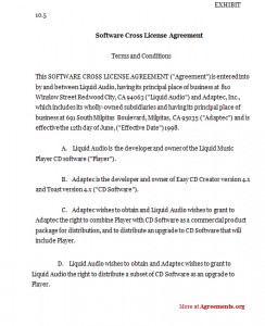 Software Cross License Agreement