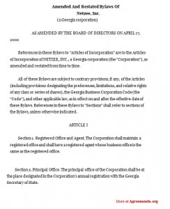 Amended and Restated Bylaws of Netzee